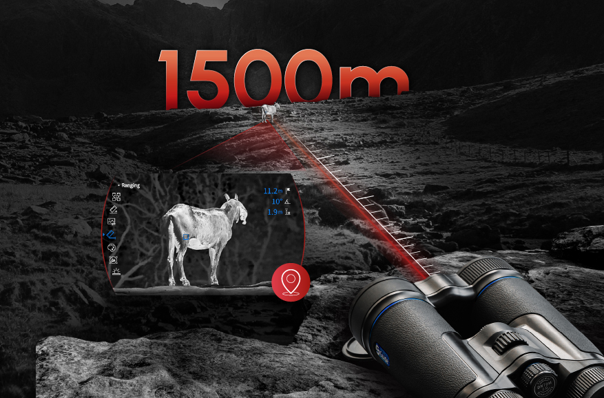 Télémètre laser intégré de 1 500 m <br> Ciblage de précision