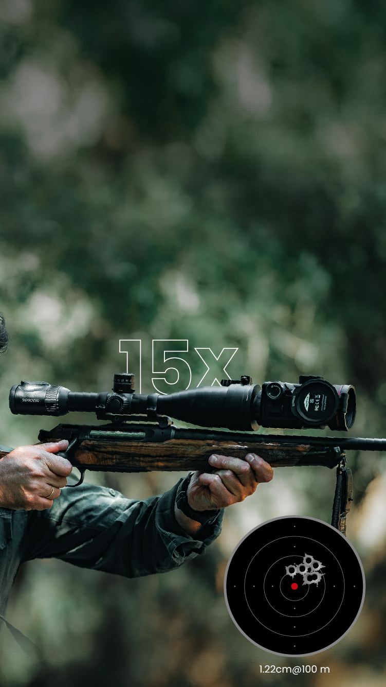 Réglage ultra-précis du zéro <br> Compatible avec les optiques 15x