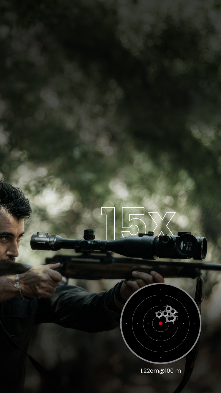Réglage ultra-précis du zéro <br> Compatible avec les optiques 15x