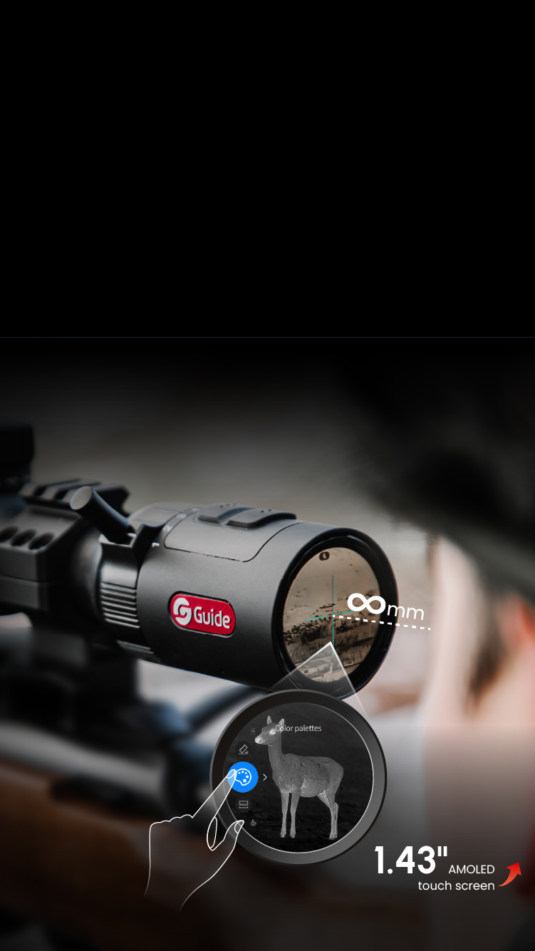Commande tactile <br>Distance oculaire infinie